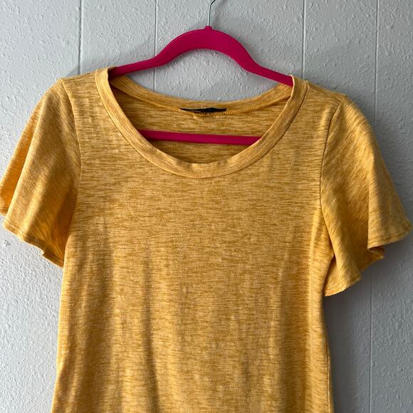 Mikarose Women Top XS Y2K Flutter Sleeve Relaxed Casual Girl Capsule Minimalist - Picture 3 of 11